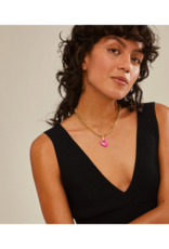 PILGRIM Pink Heart Charm in Gold by Pilgrim