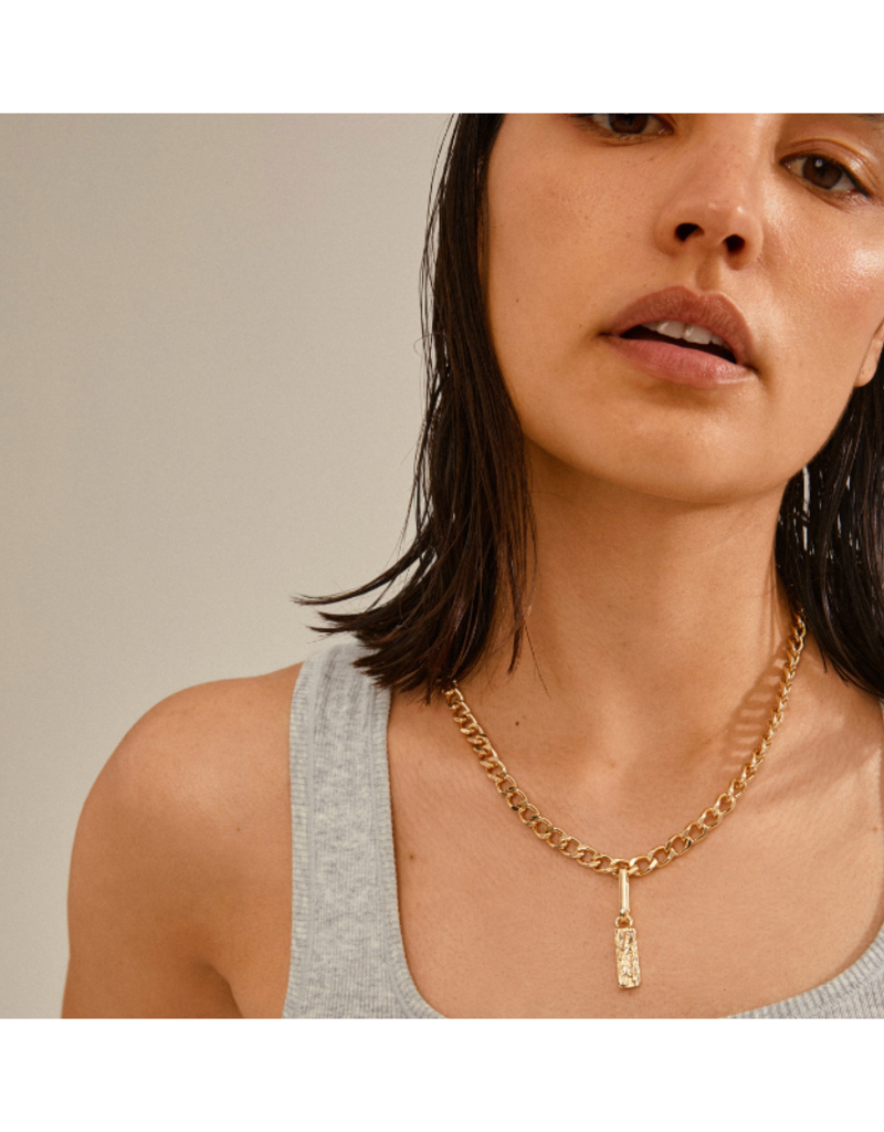PILGRIM Tag Charm in Gold by Pilgrim