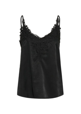 Cream Anna Camisole Top in Pitch Black by Cream