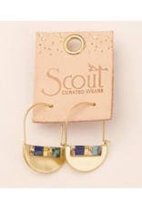 Scout Good Karma Gold Hoop Earrings in Indigo by Scout