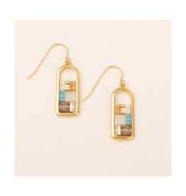 Scout Good Karma Earrings in Mint Peach Gold by Scout