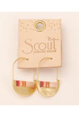 Scout Good Karma Gold Hoop Earrings in Pink by Scout