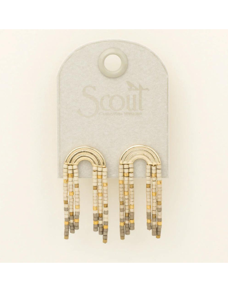 Scout Rainbow Fringe Earrings in Pewter Gold by Scout