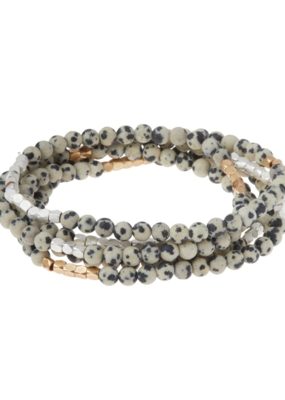 Scout Stone of Joy - Dalmatian Jasper Stone Stone Wrap Bracelet by Scout
