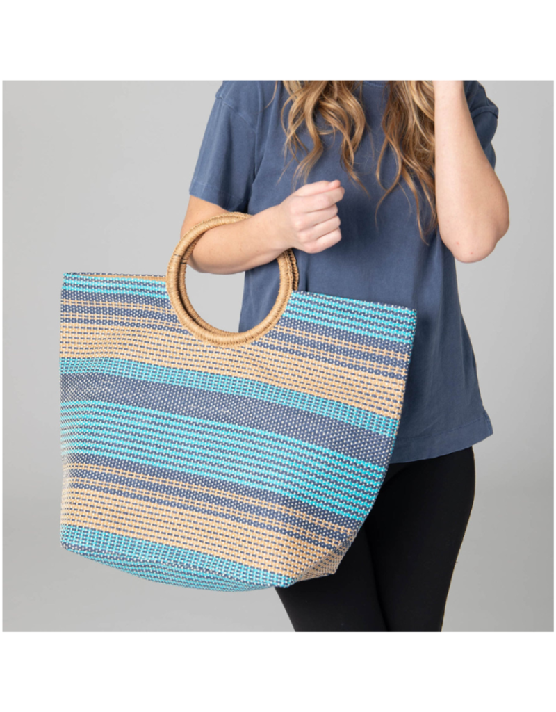 San Diego Hats Capri Blue Stripe Tote Bag