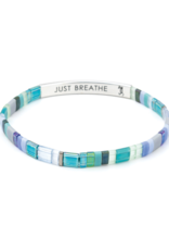 Scout Good Karma Miyuki Bracelet - Just Breathe - Turquoise/Green/Silver by Scout