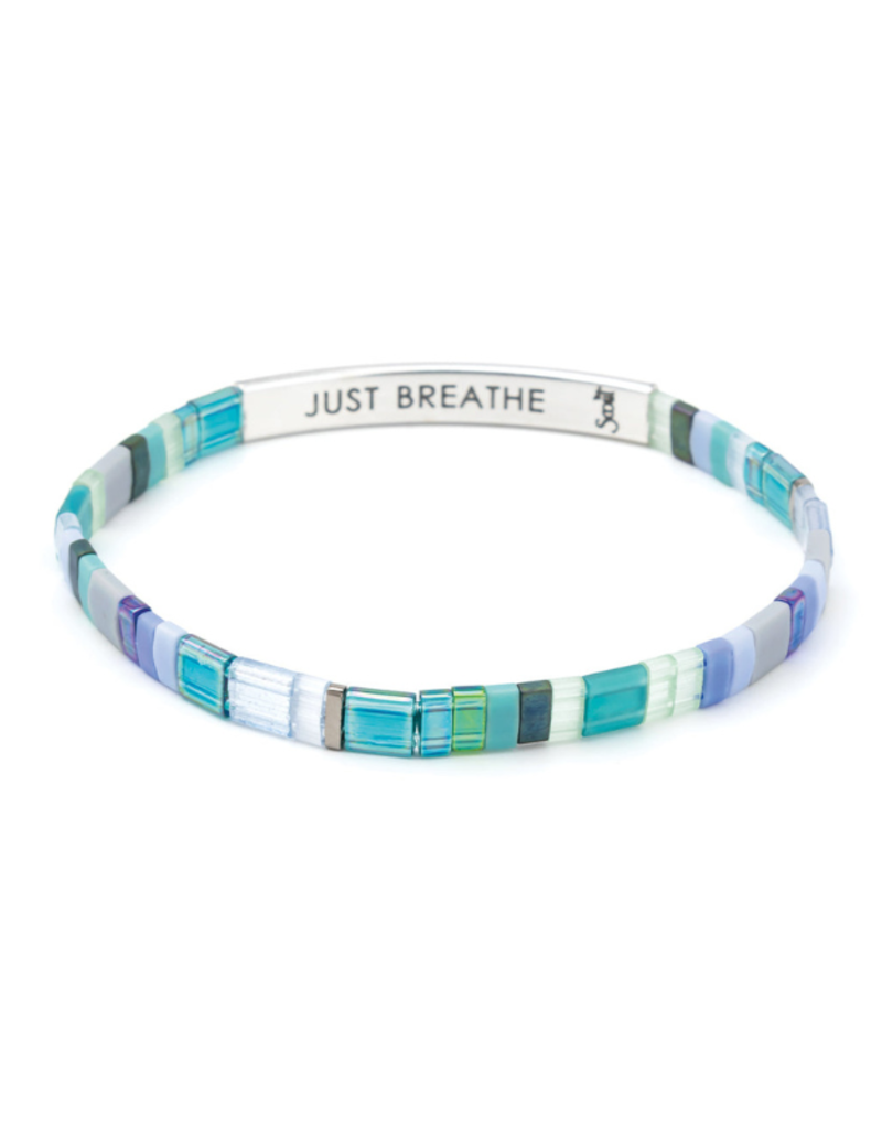 Scout Good Karma Miyuki Bracelet - Just Breathe - Turquoise/Green/Silver by Scout