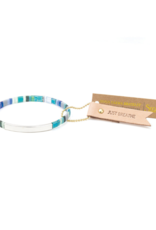 Scout Good Karma Miyuki Bracelet - Just Breathe - Turquoise/Green/Silver by Scout