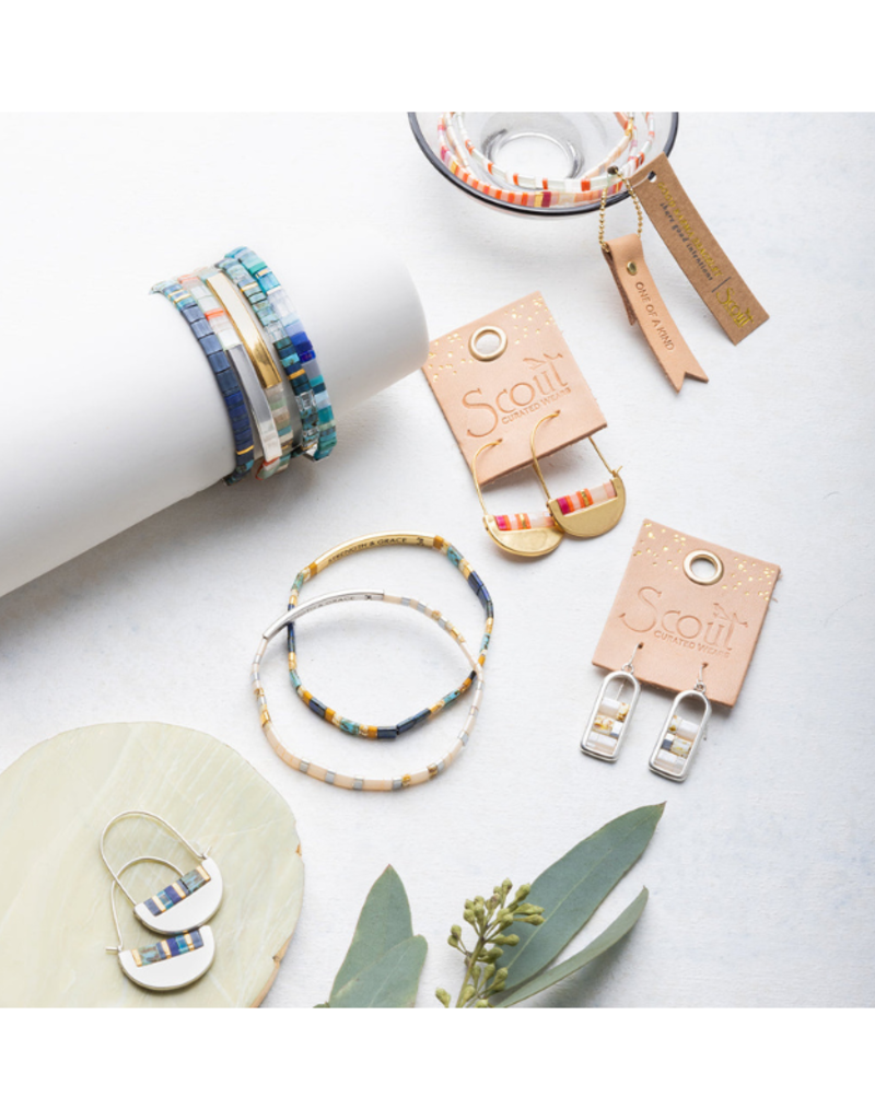 Scout Good Karma Miyuki Bracelet - Just Breathe - Turquoise/Green/Silver by Scout