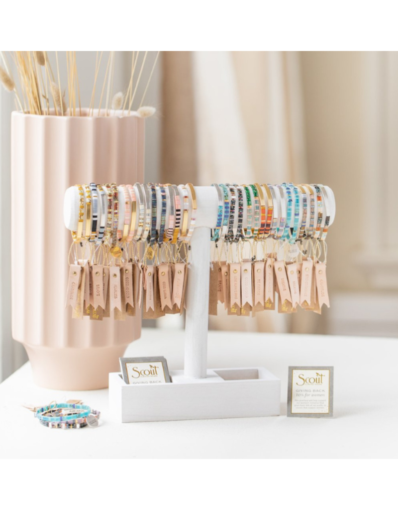 Scout Good Karma Miyuki Bracelet - Just Breathe - Turquoise/Green/Silver by Scout