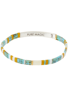 Scout Good Karma Miyuki Bracelet - Pure Magic - Turquoise/Silver by Scout