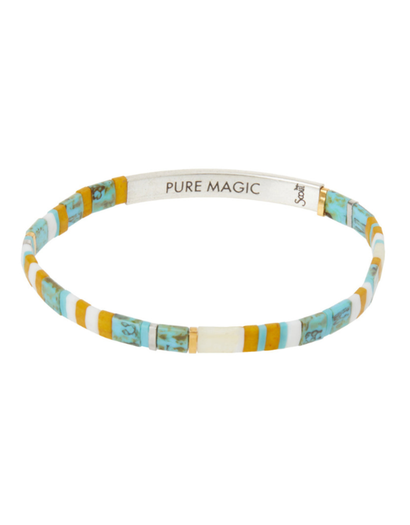 Scout Good Karma Miyuki Bracelet - Pure Magic - Turquoise/Silver by Scout