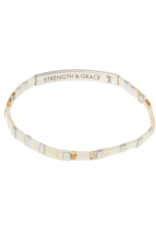 Scout Good Karma Miyuki Bracelet - Strength & Grace - Ivory/Silver by Scout