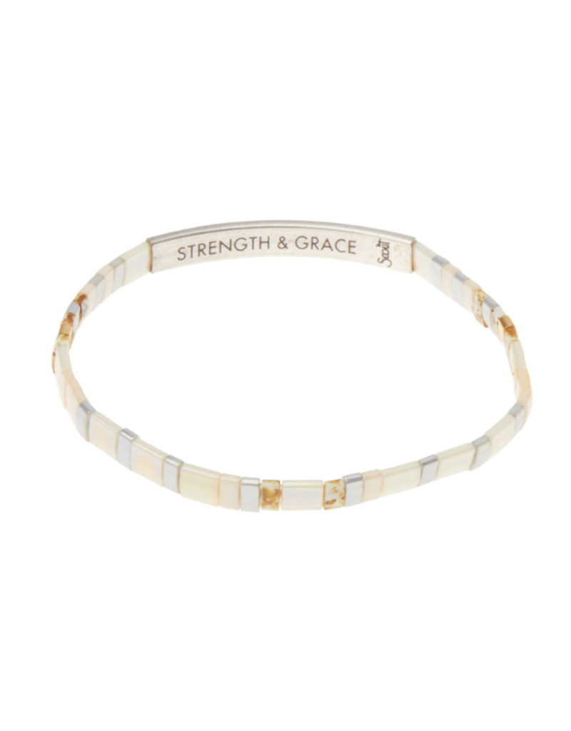 Scout Good Karma Miyuki Bracelet - Strength & Grace - Ivory/Silver by Scout