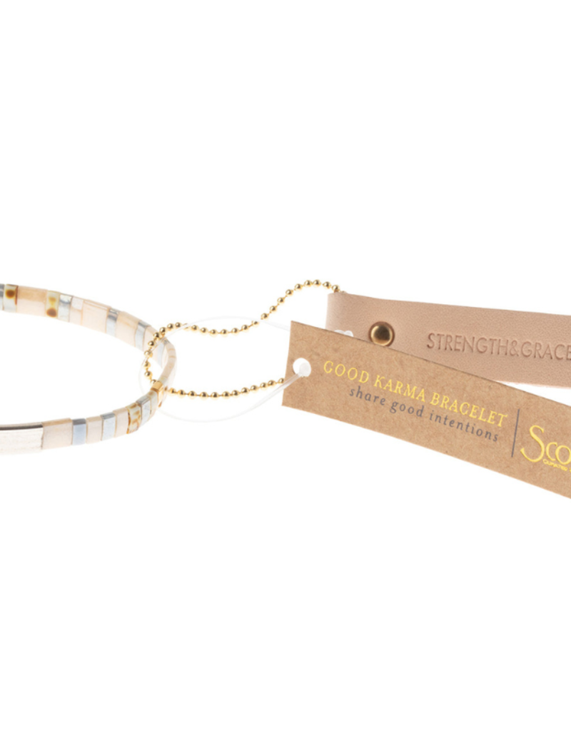 Scout Good Karma Miyuki Bracelet - Strength & Grace - Ivory/Silver by Scout