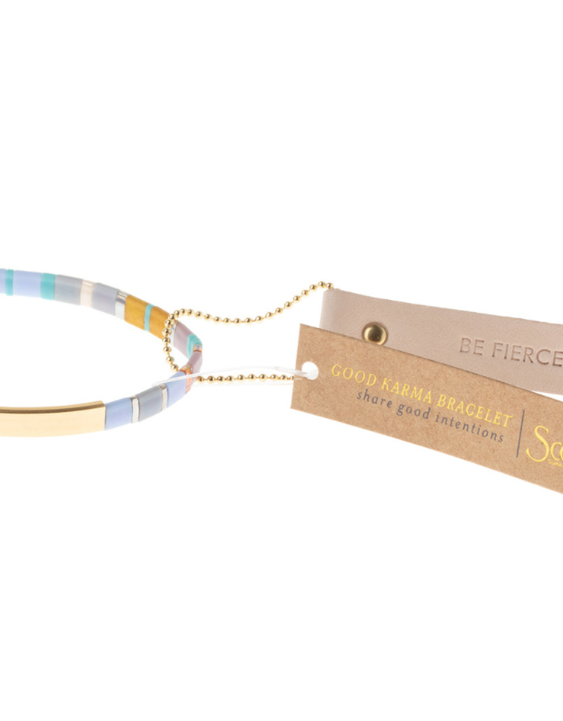 Scout Good Karma Miyuki Bracelet - Be Fierce - Lavender/Gold by Scout