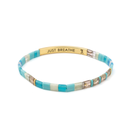 Scout Good Karma Miyuki Bracelet - Just Breathe - Turquoise/Gold by Scout