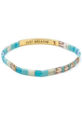 Scout Good Karma Miyuki Bracelet - Just Breathe - Turquoise/Gold by Scout