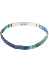 Scout Good Karma Miyuki Bracelet - Brave - Cobalt/Silver by Scout