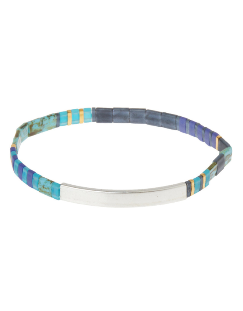 Scout Good Karma Miyuki Bracelet - Brave - Cobalt/Silver by Scout