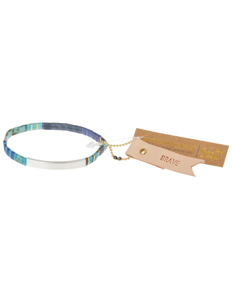 Scout Good Karma Miyuki Bracelet - Brave - Cobalt/Silver by Scout