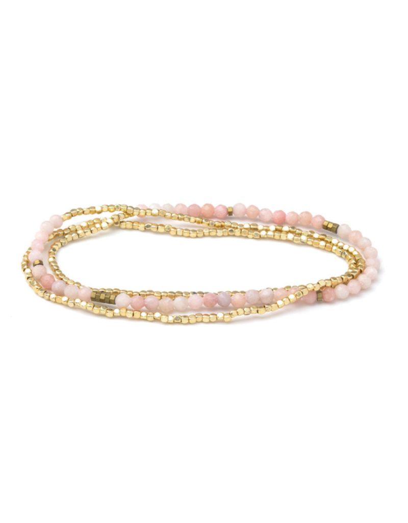 Scout Delicate Stone Wrap Bracelet - Pink Opal/Gold by Scout