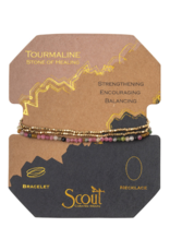 Scout Delicate Stone Wrap Bracelet - Tourmaline/Gold by Scout