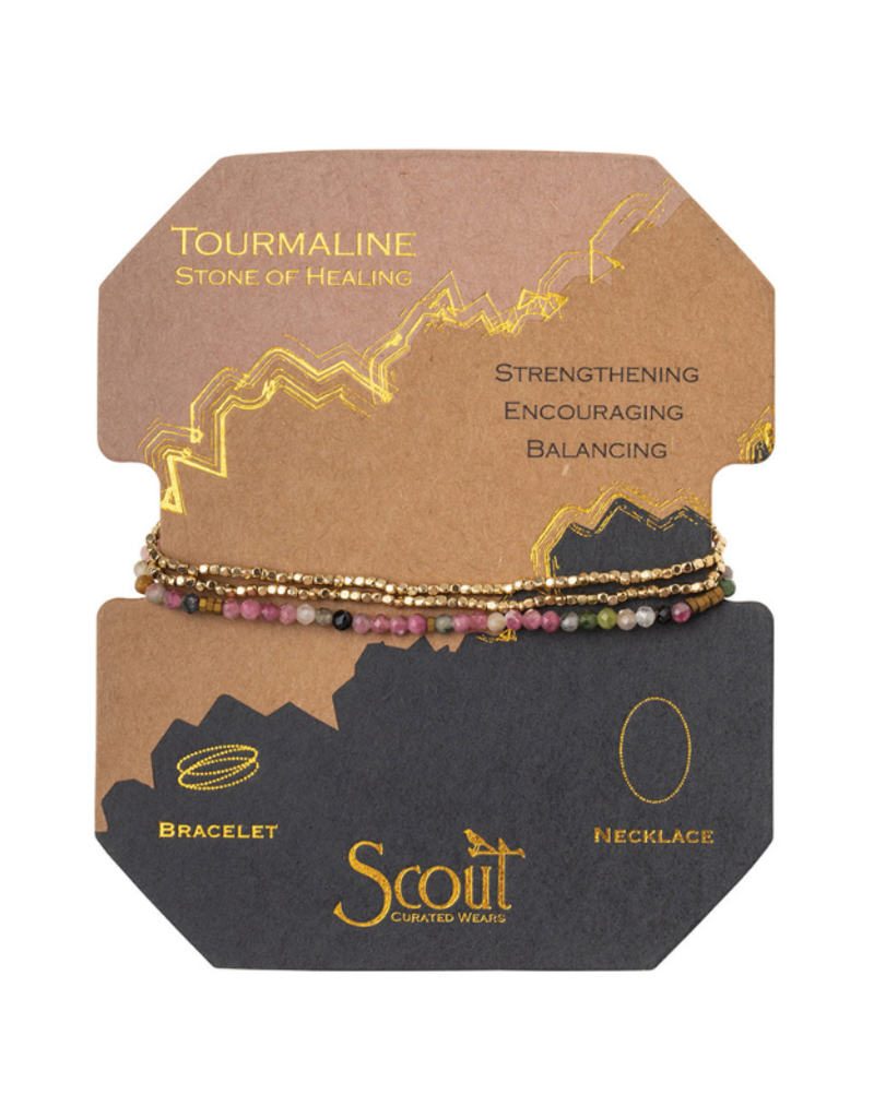 Scout Delicate Stone Wrap Bracelet - Tourmaline/Gold by Scout