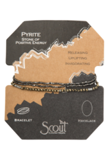 Scout Delicate Stone Wrap Bracelet - Pyrite/Hematite by Scout