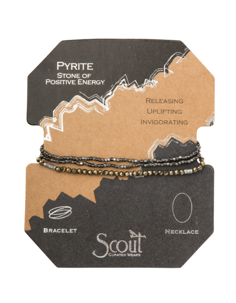 Scout Delicate Stone Wrap Bracelet - Pyrite/Hematite by Scout