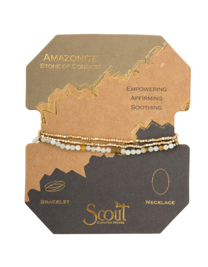 Scout Delicate Stone Wrap Bracelet - Amazonite/Gold by Scout