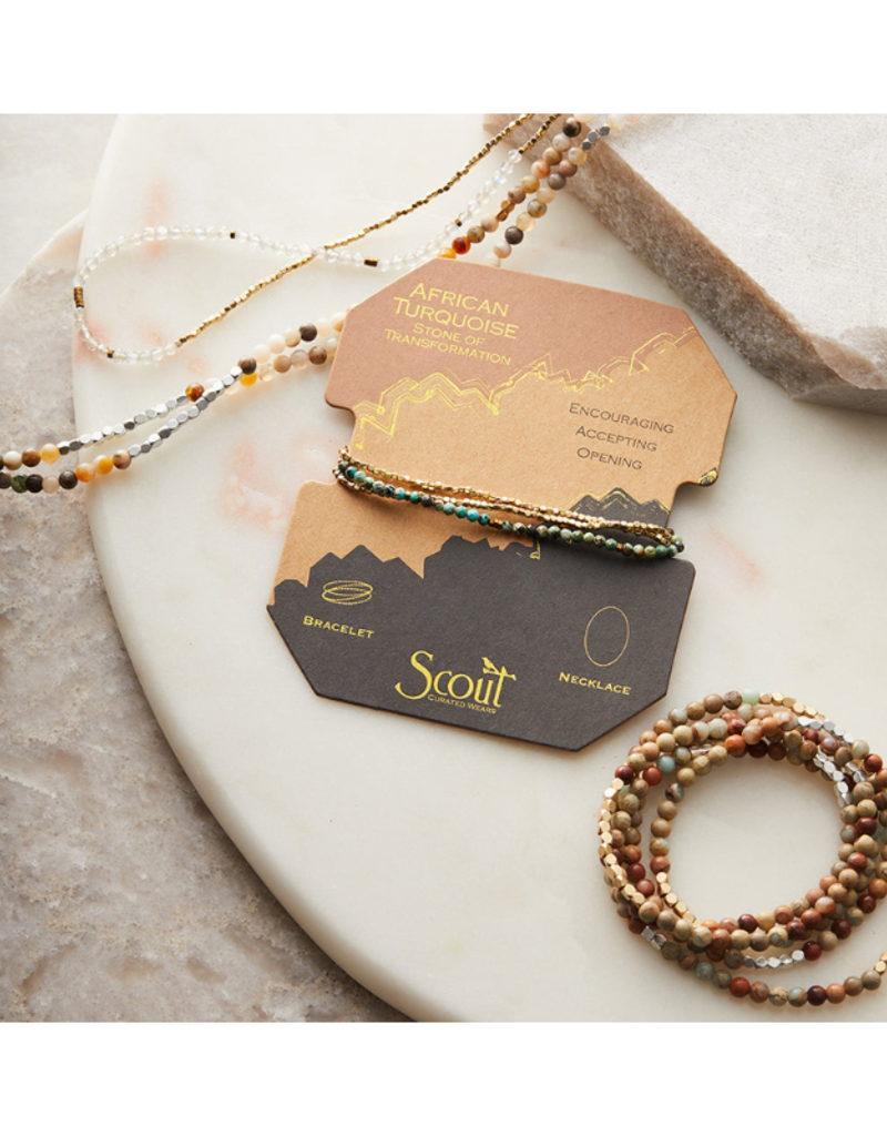 Scout Delicate Stone Wrap Bracelet - Ruby Zoisite /Hematite by Scout