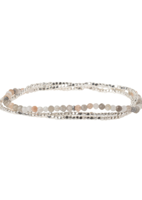 Delicate Stone Wrap Bracelet - Moonstone/Silver by Scout