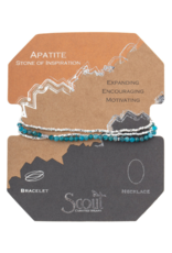 Scout Delicate Stone Wrap Bracelet - Apatite/Silver by Scout