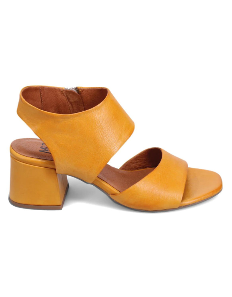 Miz Mooz LAST ONE - SIZE 41 - Bonnette Heeled Sandal in Ochre by Miz Mooz