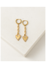 Lover's Tempo Verona Pave Huggie Drop Earrings Gold by Lover's Tempo