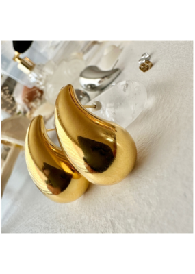 Pika & Bear Kisa Teardrop Earrings in Gold by Pika & Bear