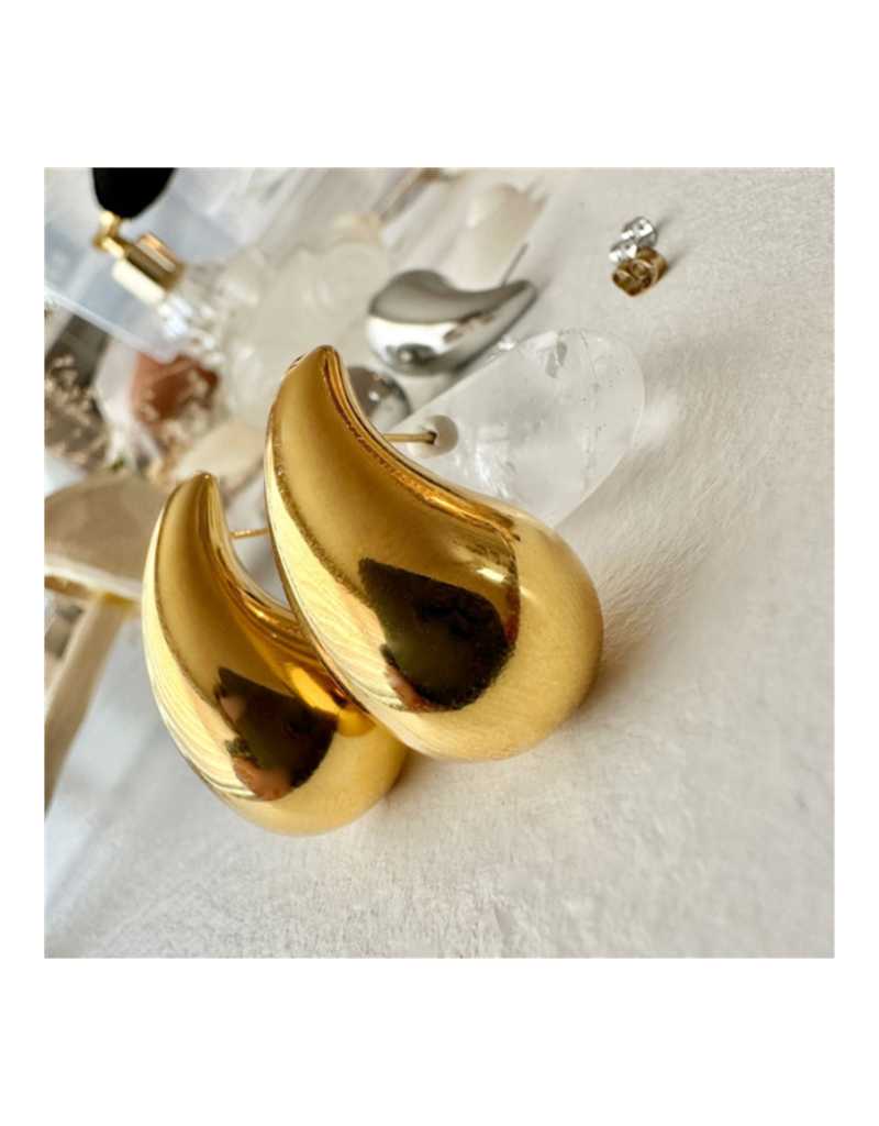 Pika & Bear Kisa Teardrop Earrings in Gold by Pika & Bear