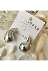 Pika & Bear Kisa Teardrop Earrings in Silver by Pika & Bear