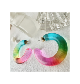 Pika & Bear Lolli Rainbow Hoop Earrings by Pika & Bear