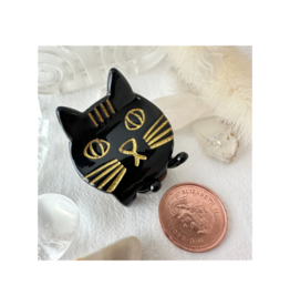 Pika & Bear Trouble Cat Hair Claw in Black by Pika & Bear