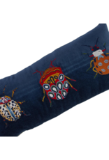 Creative Co-Op Cotton Velvet Pillow with Beetles