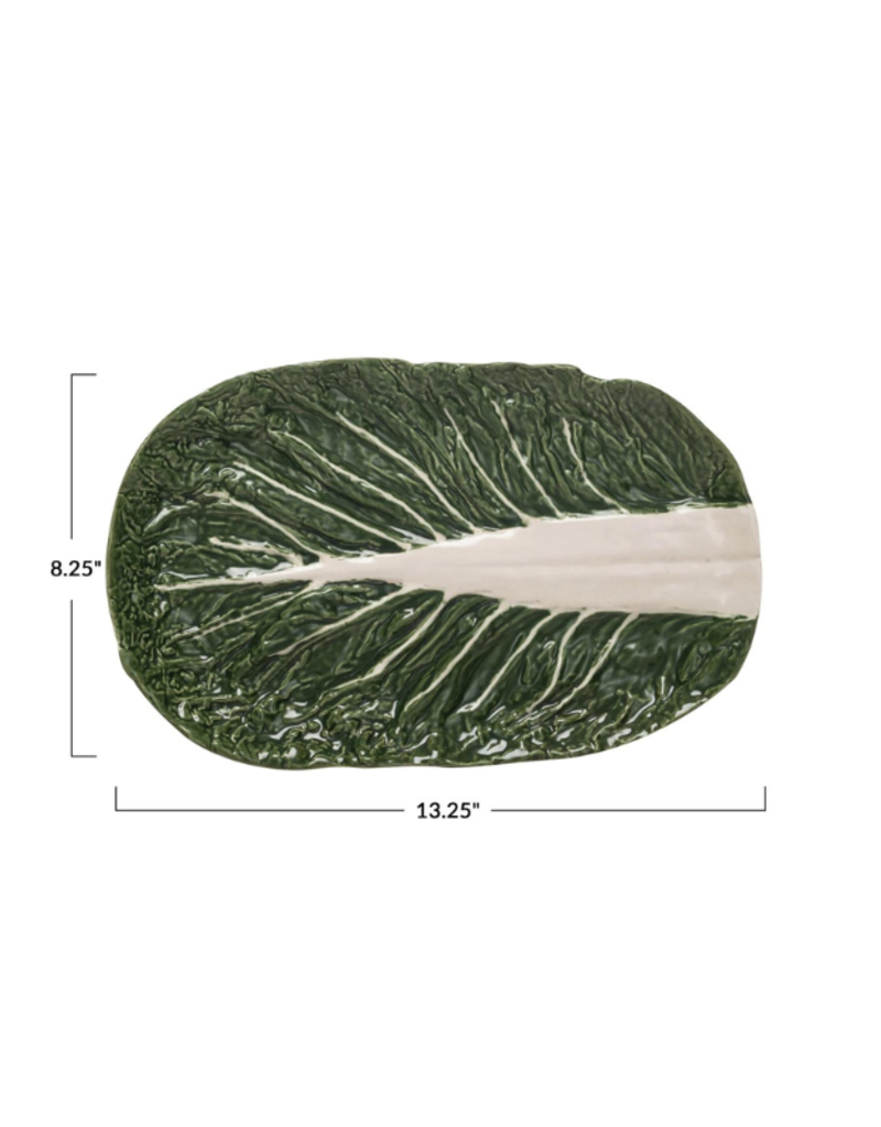 Creative Co-Op Stoneware Cabbage Platter