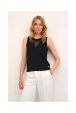 Cream Maro Knit Top in Pitch Black by Cream
