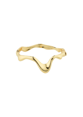 PILGRIM Moon Bangle in Gold by Pilgrim