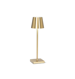 Classic Metal Shade LED Lamp in Gold
