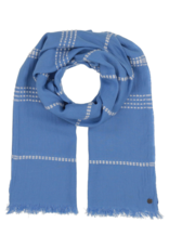 v. Fraas Pick Stitch Stripes Scarf in Pure Blue by Fraas