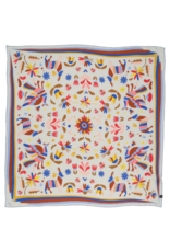 Fraas Folklore Story Silk Scarf in Pure Blue by Fraas
