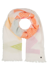 v. Fraas Geo Shapes Scarf in White by Fraas