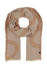 v. Fraas Tonal Circles Scarf in Greige by Fraas